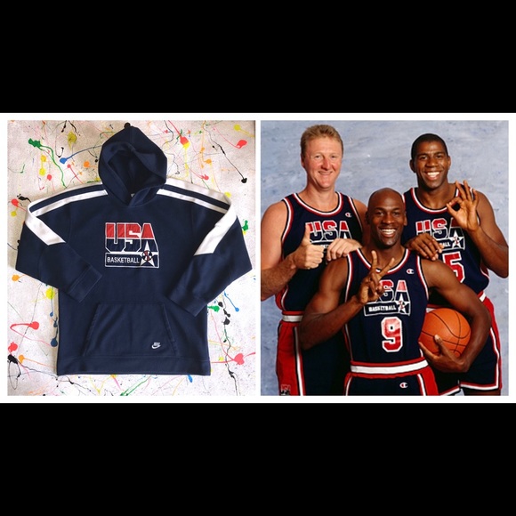 Nike Other - Nike Vintage 90’s Dream Team Fleece Hoodie Sz Lg